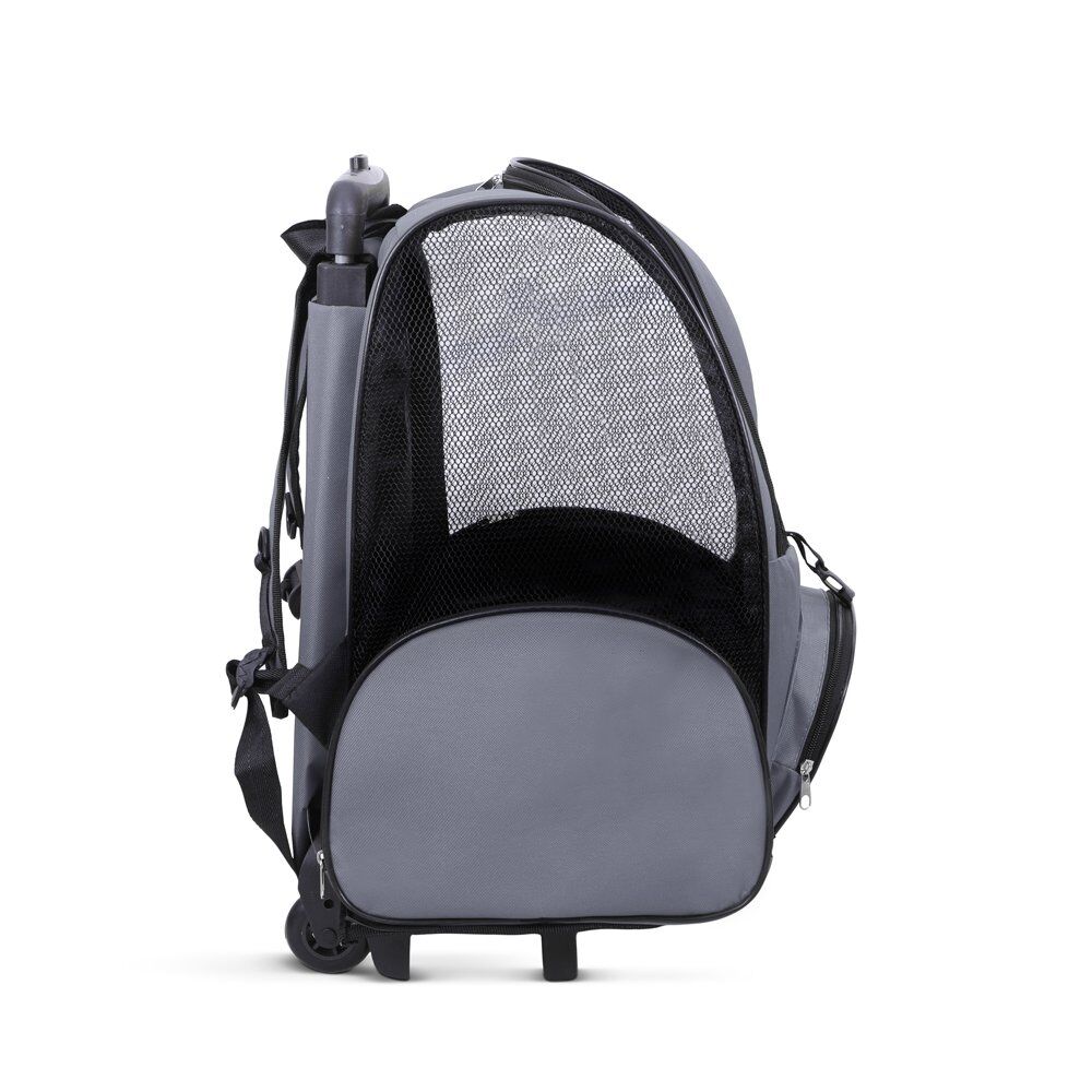 Cattie Portbag Tekerlekli Kedi Köpek Taşıma Çantası 20x30x40 cm Gri