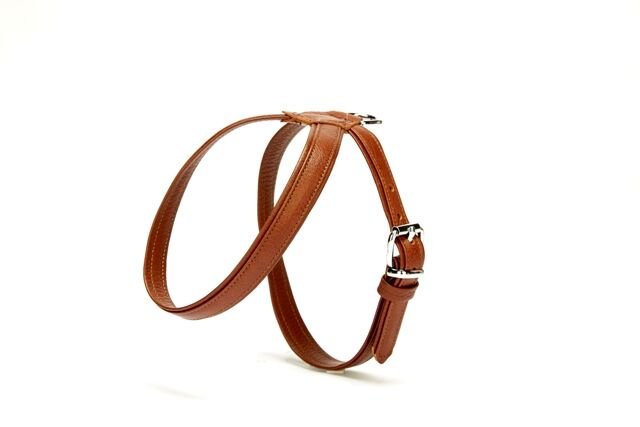 Doggie Flotter El Yapımı Deri Köpek Göğüs Tasması 2 x 42 -55 cm Kahverengi