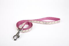 Doggie Desenli Süslü Dokuma Köpek Gezdirme Kayışı  El Yapımı 2 x 140 cm Mor