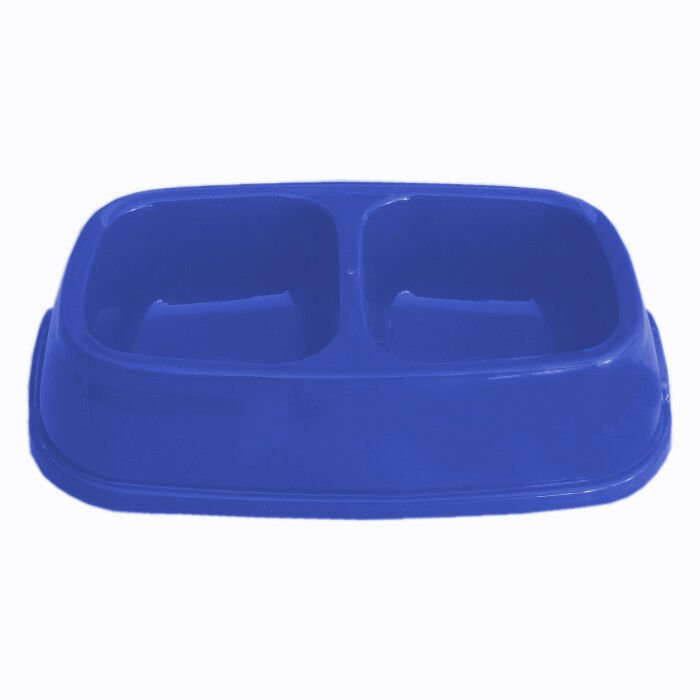 Mio İkili Plastik Mama Ve Su Kabı 200 + 200 Ml Koyu Mavi