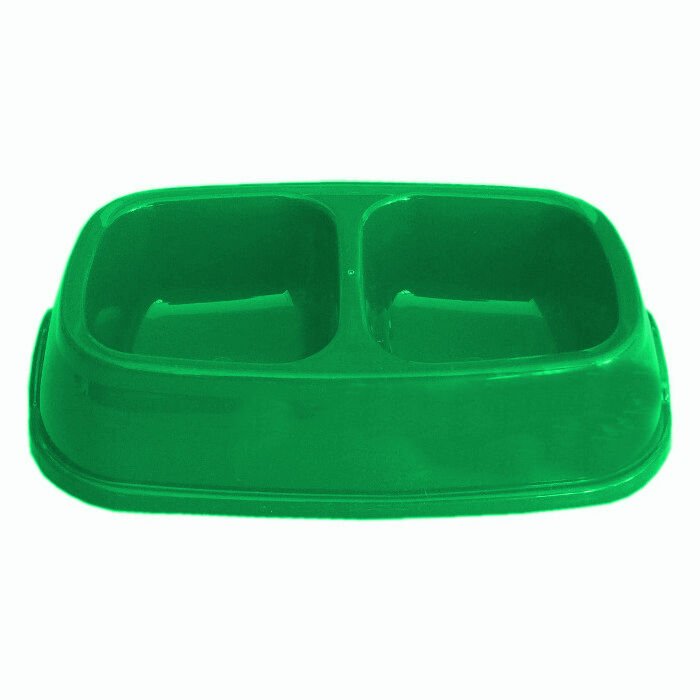 Mio İkili Plastik Mama ve Su Kabı 200 + 200 ml Yeşil