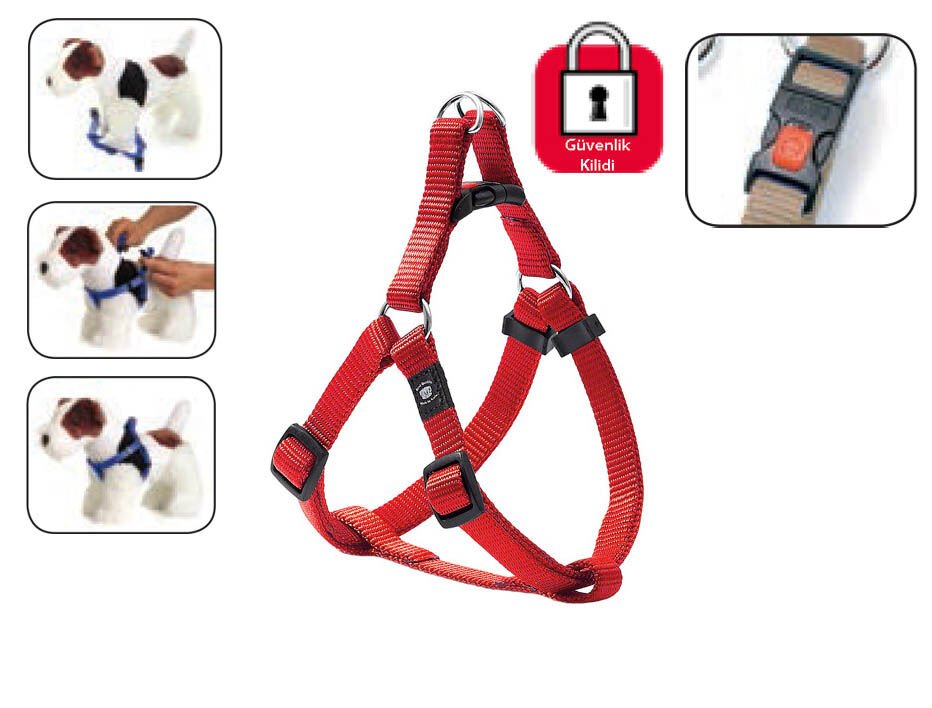 Karlie Kilitli Göğüs Tasma M 40-70Cm Kirmizi