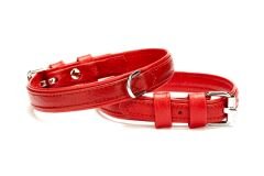 Doggie Flotter Deri Köpek Boyun Tasması 1,5-20x25 cm Kırmızı