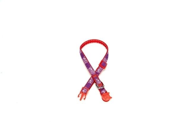 Doggie Ayarlanabilir Gülücük Kedi Boyun Tasması 1 cm x 30 cm Kırmızı