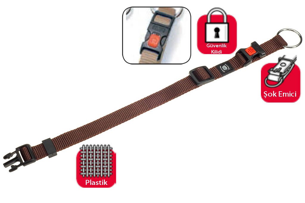 Karlie Kilitli Boyun Tasma M 40-55Cm 20Mm K.rengi