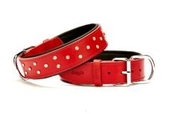 Doggie Kristal Taşlı Köpek Boyun Tasması 4 cm / 75 cm Kırmızı