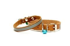 Doggie Reflektörlü Yavru Köpek Tasması 1,5 * 35 cm Kamel