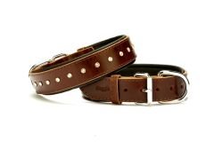 Doggie Kristal Taşlı Köpek Boyun Tasması 3,5 cm / 60 cm Kahverengi
