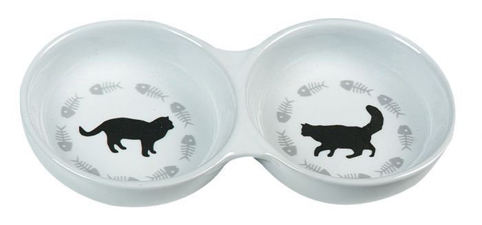 Karlie Porselen İkili Kedi Mama Kabi 150Ml