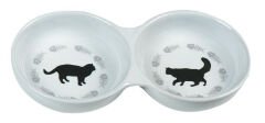 Karlie Porselen İkili Kedi Mama Kabi 150Ml