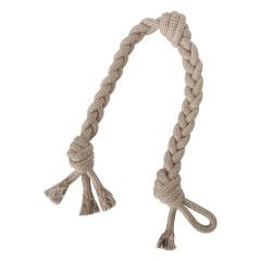 Köpek Oyuncağı Örgülü Halat Diş İpi 4 cm-40 cm Taba