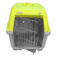 Markapet Metal Kapaklı Kedi Köpek Taşıma Çantası 28 x 32-44 cm Sarı Gri