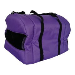 ANS Kedi Köpek Taşıma Çantası Şeffaf Kapaklı 50*30*30 cm Mor