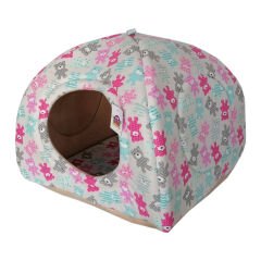 Pembe Gri Kedi Köpek Yatağı 35 * 45 cm