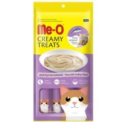 Me-o Creamy Treats Ton Balıklı, Deniz Taraklı ve Keçi Sütlü Krem Kedi Ödülü 4 x 15 GR
