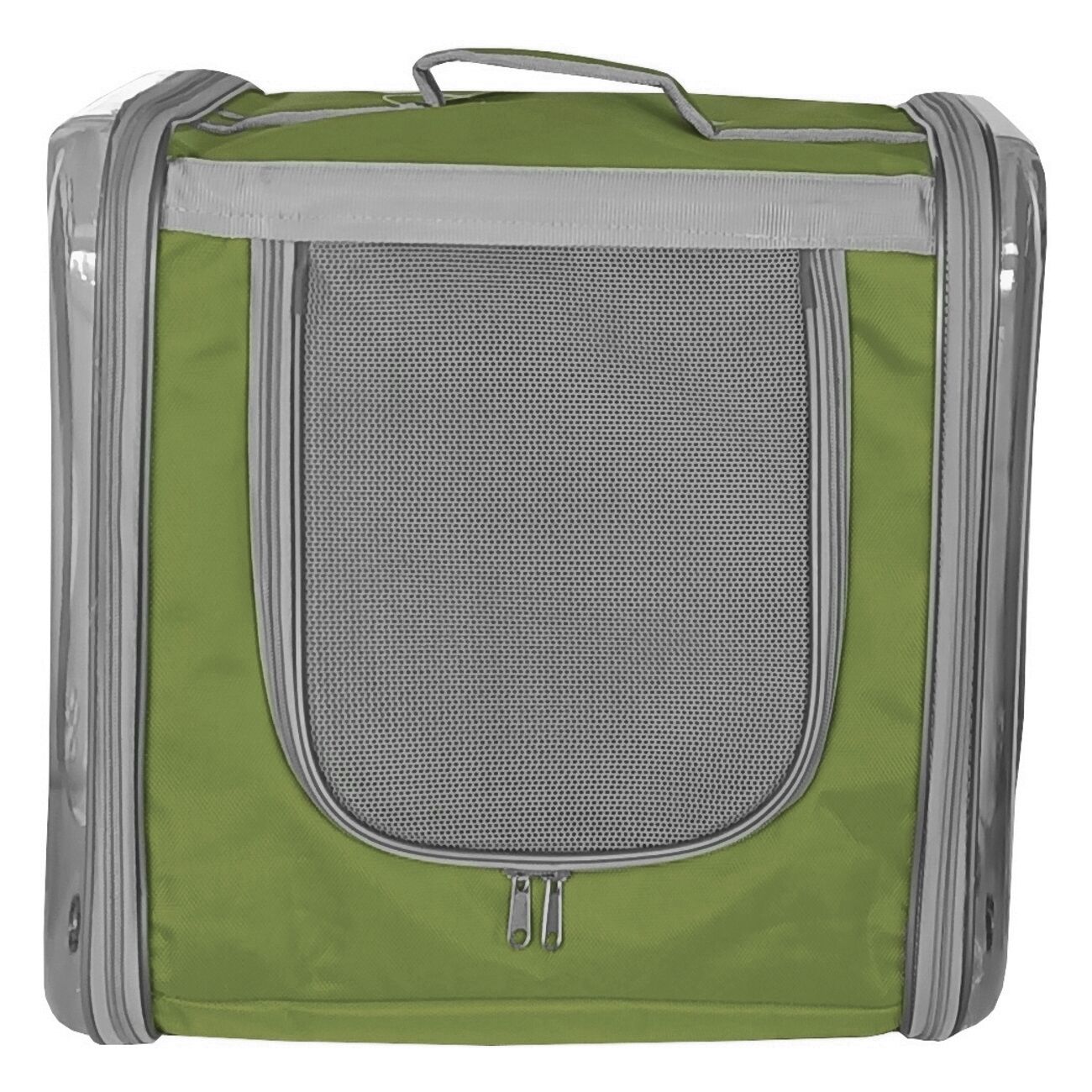 Markapet Çift Cam Kedi Köpek Taşıma Çantası 32x40x42 cm Haki