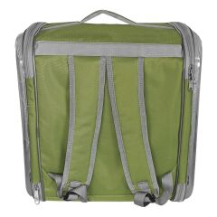 Markapet Çift Cam Kedi Köpek Taşıma Çantası 32x40x42 cm Haki