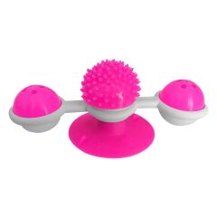 Markapet Vantuzlu Fırıldak Toplu Dönen Kedi Oyuncağı 8 cm-18 cm Pembe