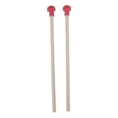 Markapet Doğal Ahşap Kuş Tüneği 1.2 cm-25 cm Standart  Kırmızı (2 Adet)