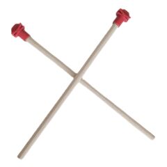 Markapet Doğal Ahşap Kuş Tüneği 1.2 cm-25 cm Standart  Kırmızı (2 Adet)