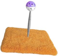 Yaylı Toplu Hacıyatmaz Kedi Aktivite Oyuncağı 16-20 cm Turuncu