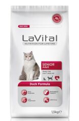 Lavital Senior Duck Ördekli Yaşlı Kedi Maması 1.5 kg