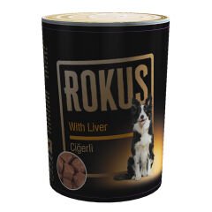 Rokus Karaciğer Parça Etli Konserve Köpek Maması 410 Gr