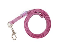 Percell Kelebekli Taşlı Kedi-Köpek Tasması + Gezdirme İpi Pembe