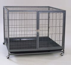 Dayang Izgaralı Tekerlekli Köpek Kafesi L 95x57x87 cm
