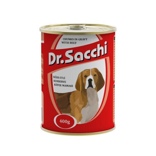 Dr.Sacchi Köpek Konserve Sığır Etli 400gr