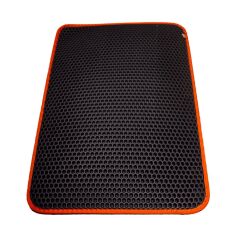 Cattie Kum Toplayıcı Fonksiyonel Kedi Paspası Altıgen 37-50 cm Turuncu