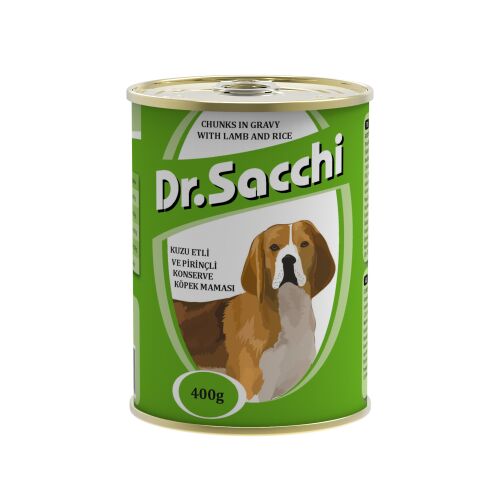 Dr. Sacchi Kuzu Etli Köpek Konservesi 400 gr