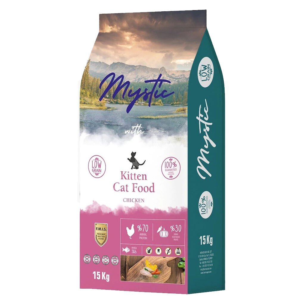 Mystic Tavuklu Düşük Tahıllı Yavru Kedi Maması 15kg