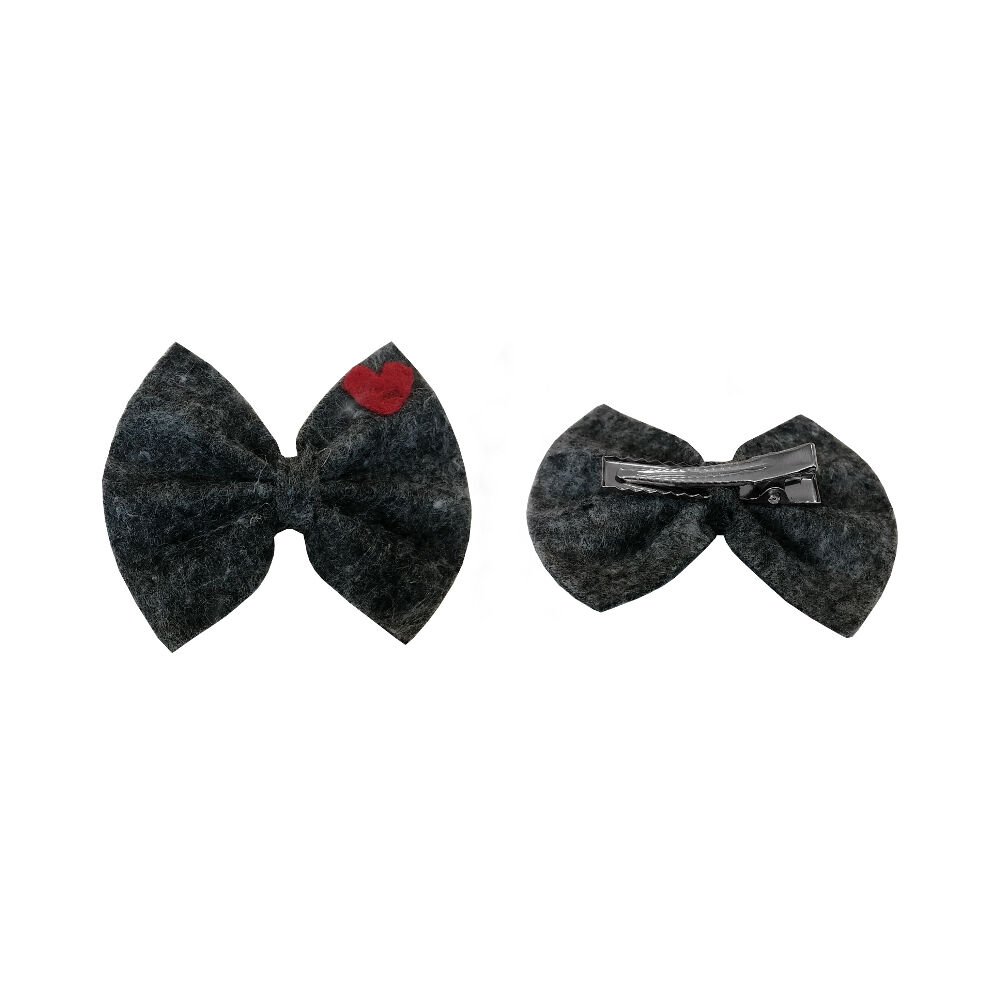 Kalpli Keçe Kedi Köpek Tokası Gri 4.5-5.5 cm