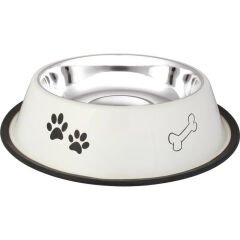 Oripet Pati Desenli Çelik Köpek Mama Su Kabi 64 Oz ( 2 L )