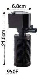 Dophin 950F Akvaryum İç Filtre 480 L/H