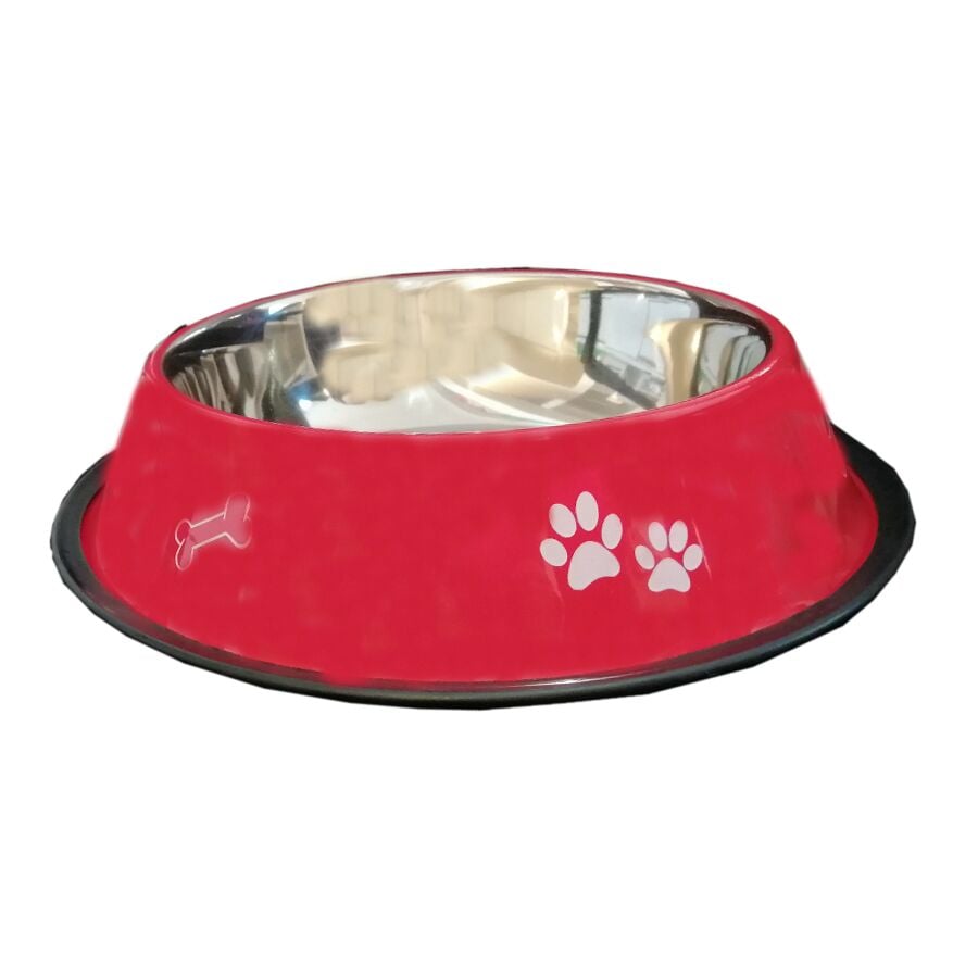Oripet Pati Desenli Çelik Köpek Mama Su Kabı 96 oz ( 3 L )