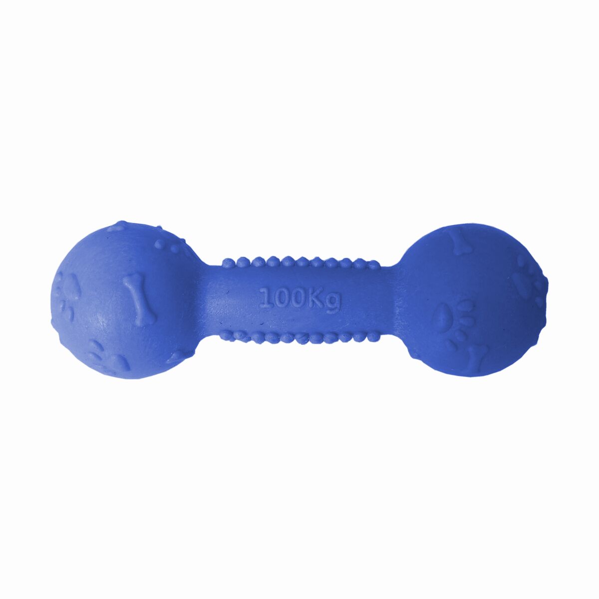 Plastik Köpek Oyuncak Dumbel Yumuşak Dolgu 3,5x11 cm Mavi