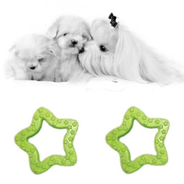 Köpek diş bakım oyuncağı yıldız şeklinde 8 cm Yeşil