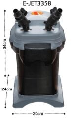 JET J3358 Akvaryum Dış Filtre 750 L/H