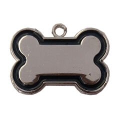 Kemik Şekilli Kedi Köpek İsimlik Aksesuar 2*3 cm Siyah