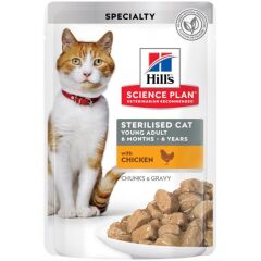 Hills Kısırlaştırılmış Tavuklu Kedi Pouch Konserve 85 Gr