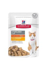 Hills Kısırlaştırılmış Tavuklu Kedi Pouch Konserve 85 Gr