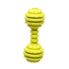Sesli Dambıl Köpek Oyuncağı 12 cm Sarı