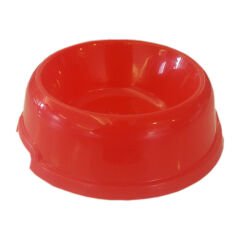 Kedi Köpek Mama Su Kabı Pati Desenli 250 ml Kırmızı