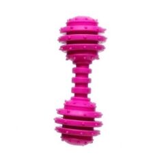 Sesli Dambıl Köpek Oyuncağı 12 cm Pembe