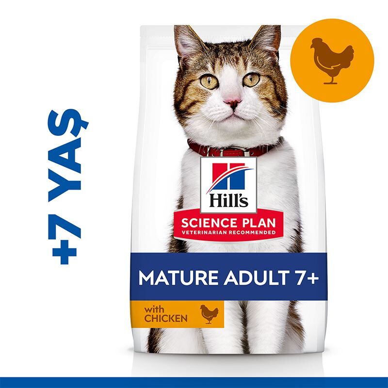 Hill's Science Plan Mature Adult Tavuklu Yaşlı Kedi Maması 3kg