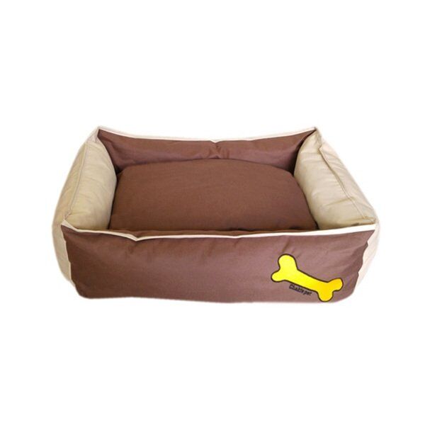 Su geçirmez köpek yatağı kahverengi-krem M 15*55*80 cm