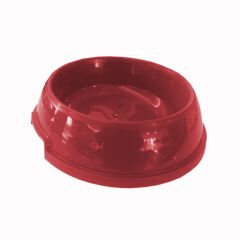 Köpek Mama Su Kabı Kemik Desenli 750 ml Kırmızı