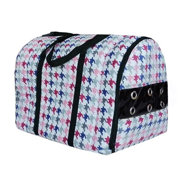 ANS Kedi Köpek Taşıma Çantası Şeffaf Kapaklı 50*30*30 cm Siyah Beyaz